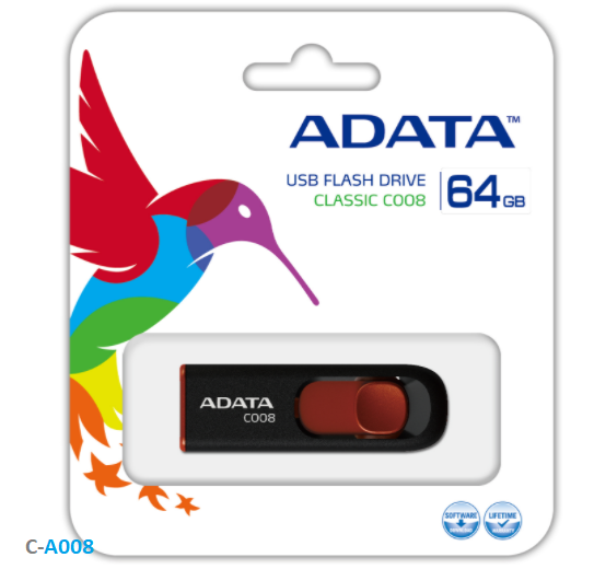 ADATA AC008-64GB-RETAIL BLACK RED 2