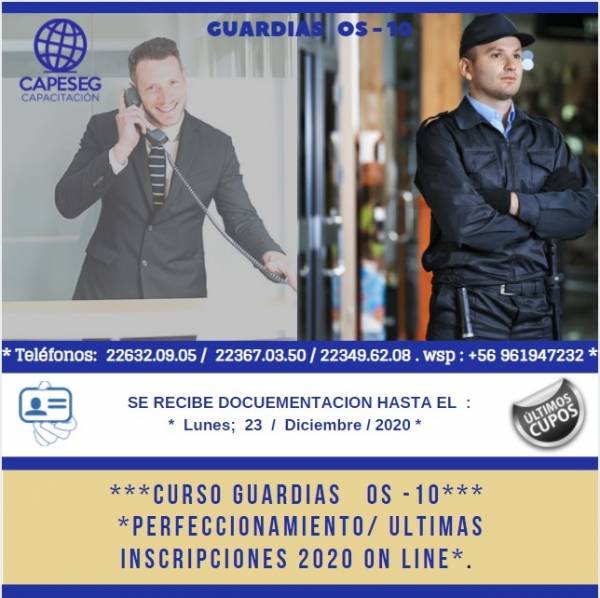 CURSO GUARDIAS  OS10 PERFECCIONAMIT