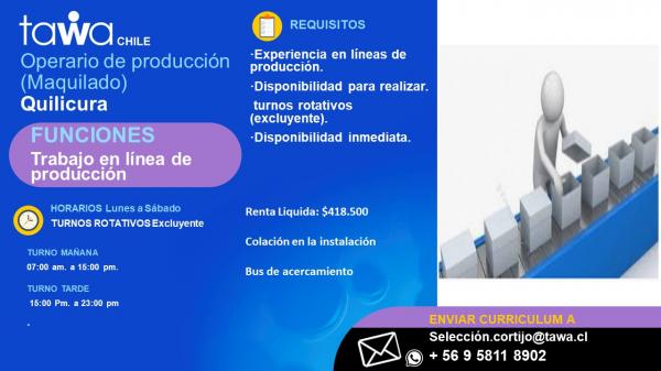 OPERARIO PRODUCCION MAQUILADO