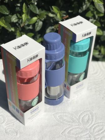 BOTELLA DE VIDRIO CON INFUSOR KEEP 