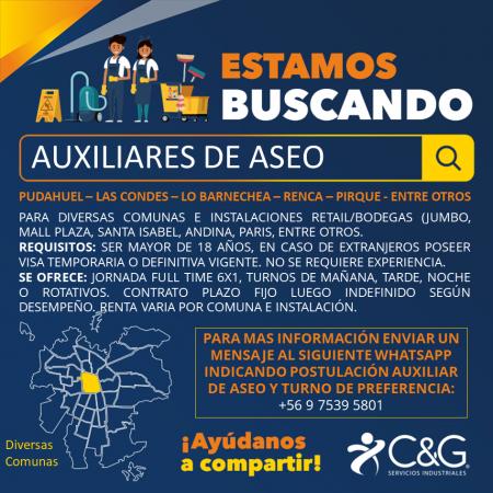 SE REQUIEREN AUXILIARES DE ASEO