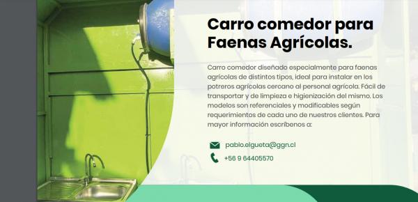 CARRO COMEDOR FAENAS AGRICOLAS