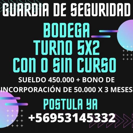 GUARDIA DE SEGURIDAD BODEGA 