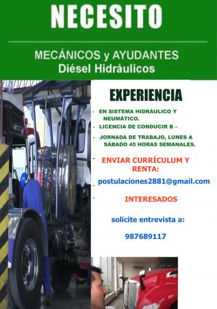 MECÁNICOS Y AYUDANTES MECÁNICOS 