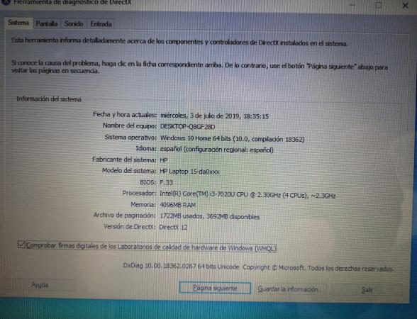 NOTEBOOK I3 7° GENERACION