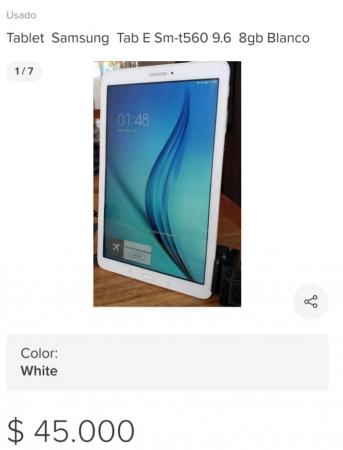 TABLET BLANCO CASI NUEVO