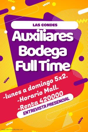 Auxiliar Bodega Las Condes