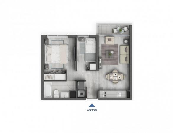 DEPARTAMENTO NUEVO 2 DORMITORIOS