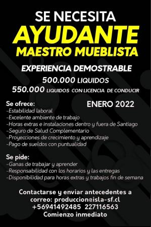 AYUDANTE MUEBLISTA