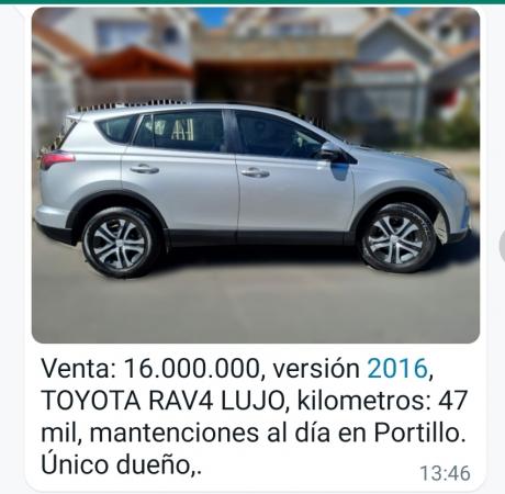 TOYOTA RAV 4 LUJO - 2016