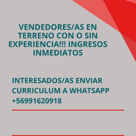 Vendedores/as 30 Vacantes!!!