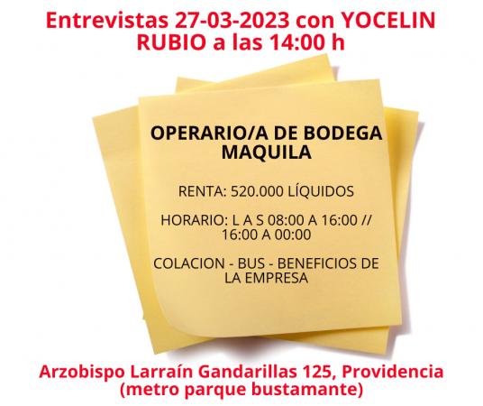 Op. De Maquilado Turno Rotativo