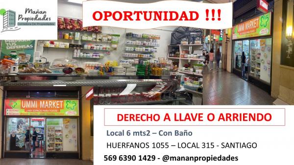 DERECHOS DE LLAVE / ARRIENDO LOCAL