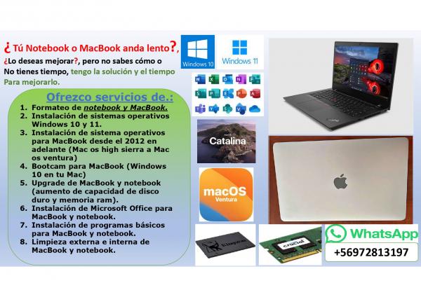 SERVICIO TÉCNICO NOTEBOOK Y MACBOOK 