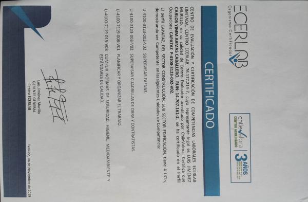 CAPATAZ CERTIFICADO.