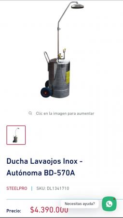 SE VENDE DUCHA LAVA OJOS ACERO INOXIDABLE AUTÓNOMA