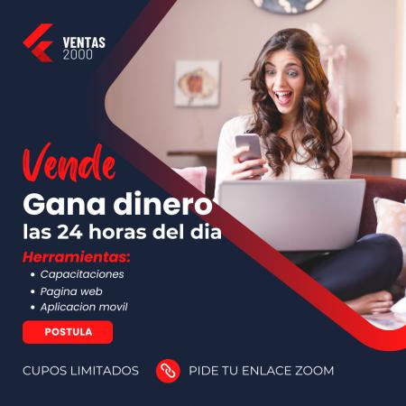 VENDEDORES FORMATO TELETRABAJO, C/S EXPERIENCIA.