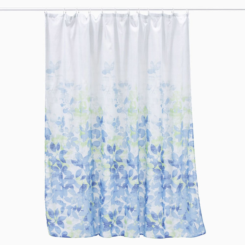 Cortina De Baño Estampada Hojas 02 - Zahr