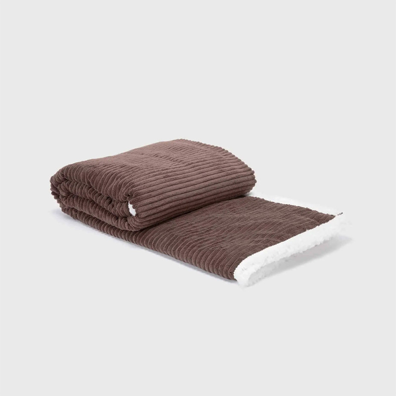 Manta Flannel Jacquard Sherpa Café - Zahr