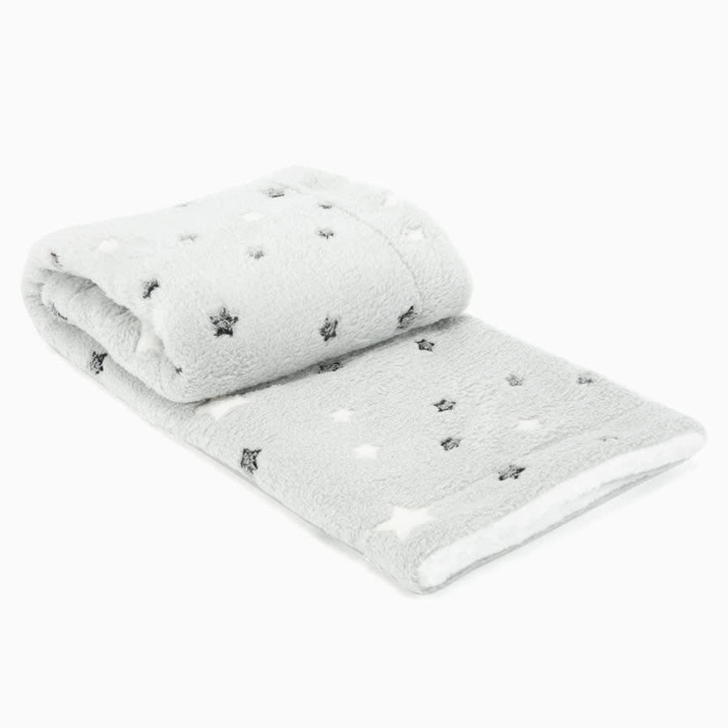 Manta Coral Sherpa Estrellas Gris - Zahr