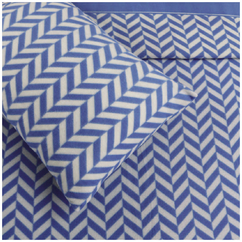 Sábanas Polar Estampadas Azul 2 Plazas - Zahr