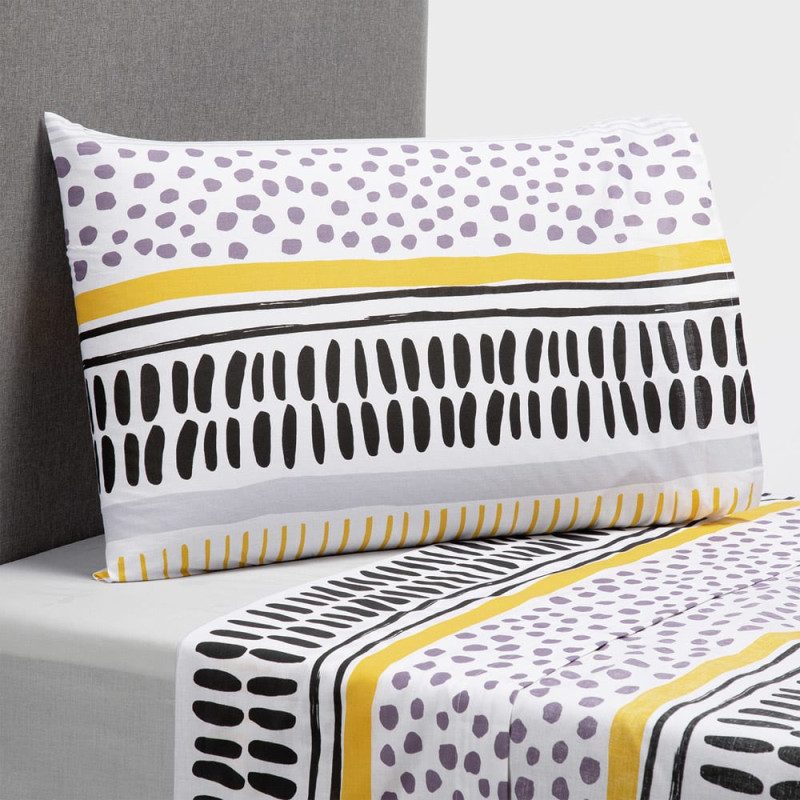 Sábanas Estampadas Diseño 08 144 Hilos 1,5 Plazas - Zahr