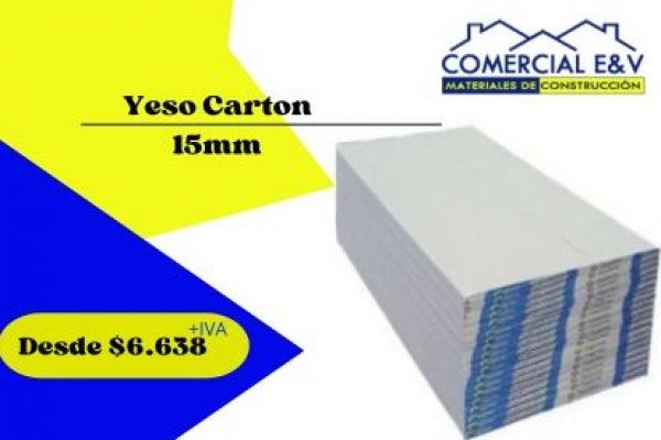 YESO CARTON 15MM 6.638+IVA