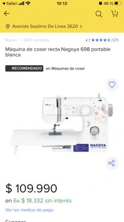 MÁQUINA DE COSER RECTA NAGOYA 