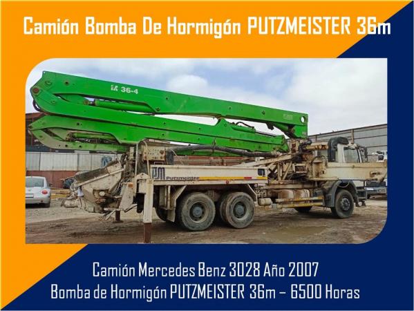 CAMIÓN BOMBA DE HORMIGÓN PUTZMEISTER MB36