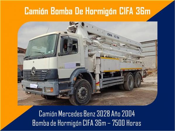 CAMIÓN BOMBA DE HORMIGÓN CIFA 36M