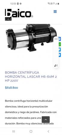 VENDO BOMBA CENTRÍFUGA HORIZONTAL 2HP 