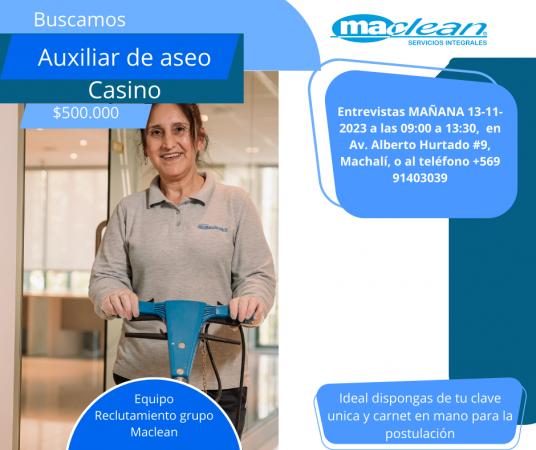 AUXILIAR DE ASEO CASINO