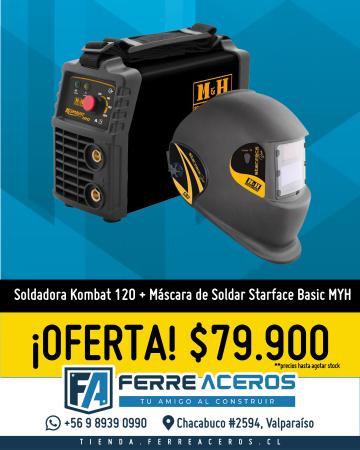 SOLDADORA KOMBAT 120 + MASCARA SOLDAR STARFACE 