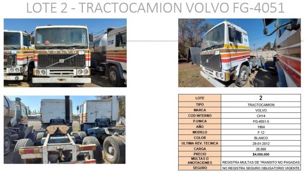 TRACTO CAMION VOLVO F12 AÑO 1984