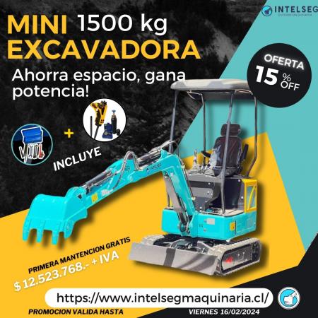 MINI EXCAVADORA 1500KG