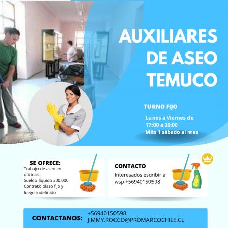 AUXILIAR DE ASEO TEMUCO (PART TIME)