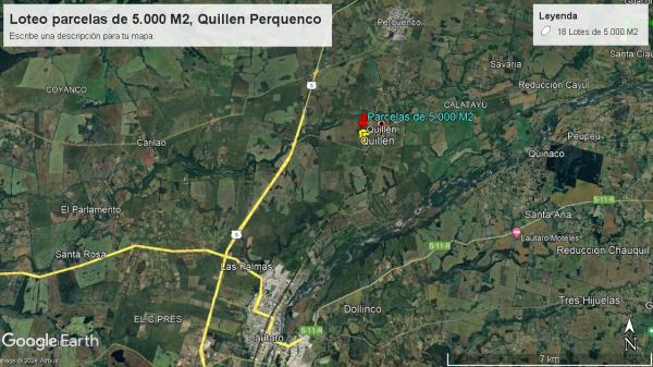 PARCELAS DE 5.000 M2, QUILLEN, PERQUENCO