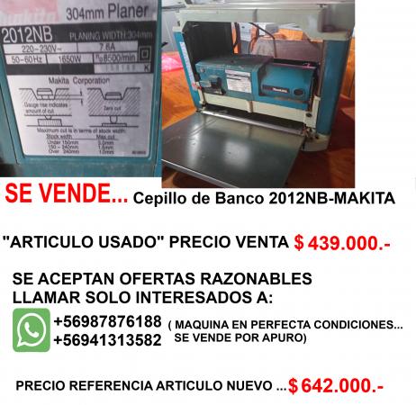 CEPILLO DE BANCO 2012NB 304MM