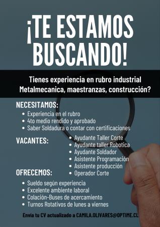 AYUDANTES DE TALLER METALMECÁNICA