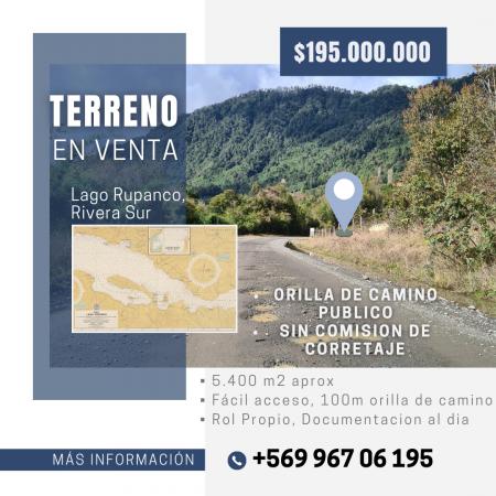OPORTUNIDAD UNICA EN LAGO RUPANCO