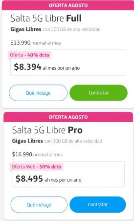 SALTA PREPAGO A PLAN 5G