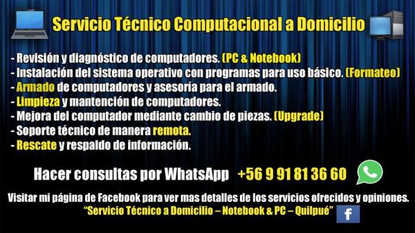 SERVICIO TÉCNICO DE COMPUTADORAS - NOTEBOOK & PC