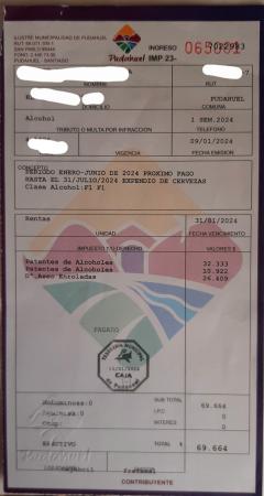 PATENTE  ALCOHOL ,TIPO F 