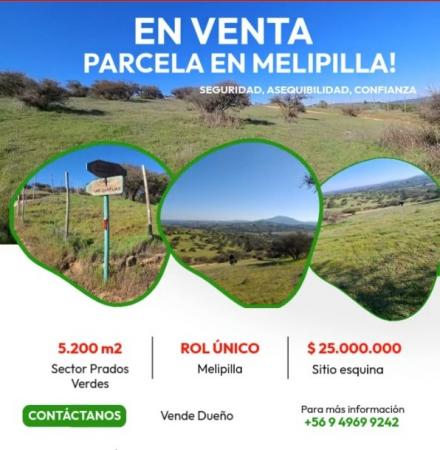 VENDO PARCELA EN MELIPILLA 