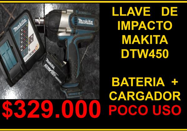 HERRAMIENTA INALAM. LLAVE DE IMPACTO MAKITA DTW450