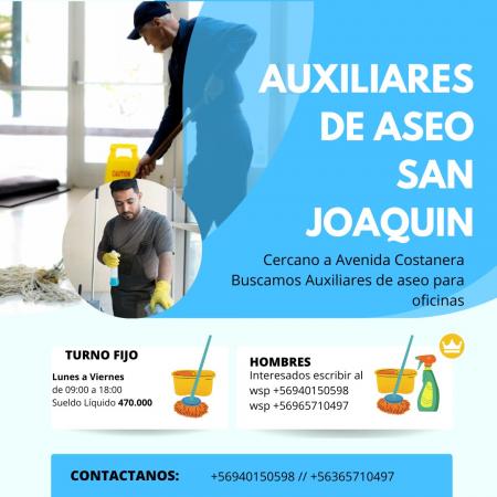 AUXILIAR DE ASEO - COMUNA DE SAN JOAQUIN
