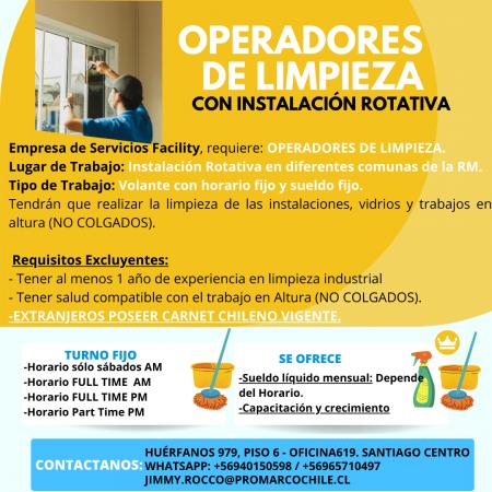 AUXILIAR DE ASEO - INSTALACIÓN ROTATIVA