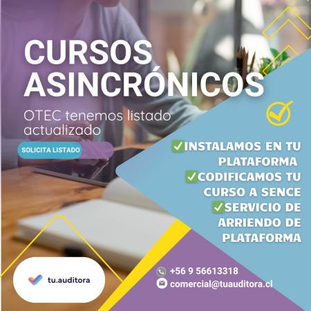 VENTA DE CURSOS ASINCRÓNICOS PARA OTEC -