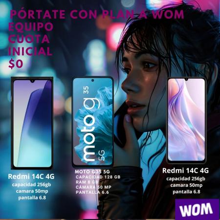 OFERTA CUOTA INICIAL 0 EN WOM , LINEA NUEVA $8495 